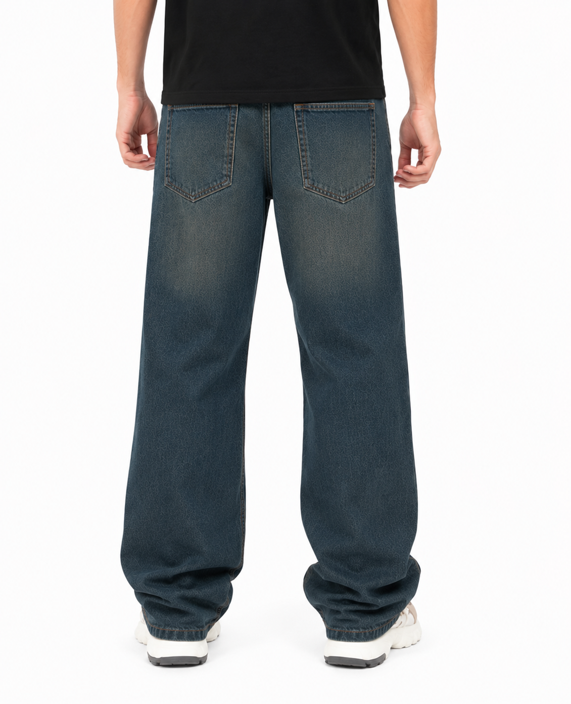 Jean Baggy Azul Oscuro Dirty Wash