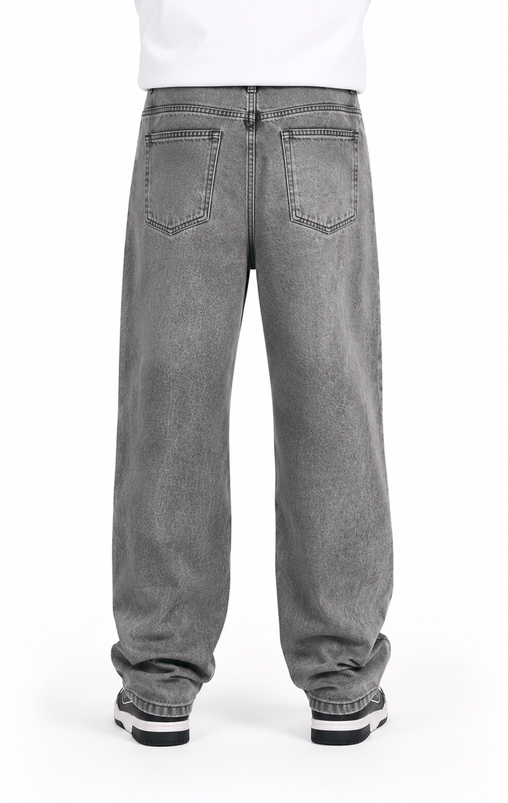 Jean Baggy Gris Cloud Wash