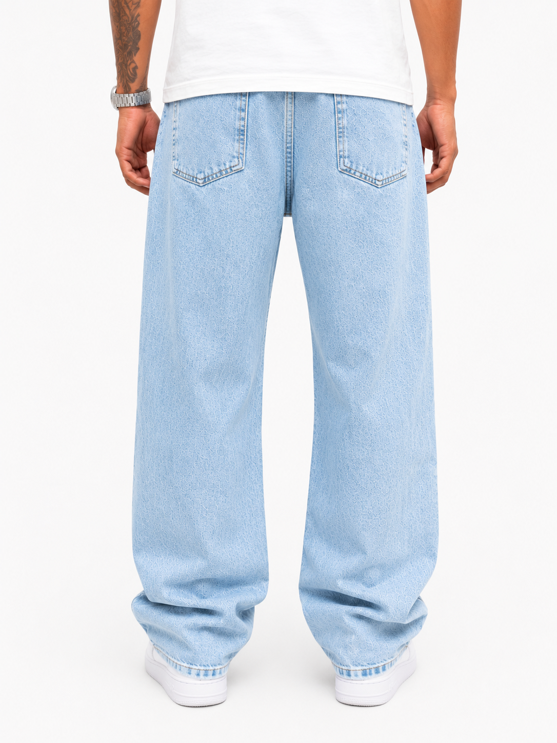 Jean Baggy Azul Claro Destroyed