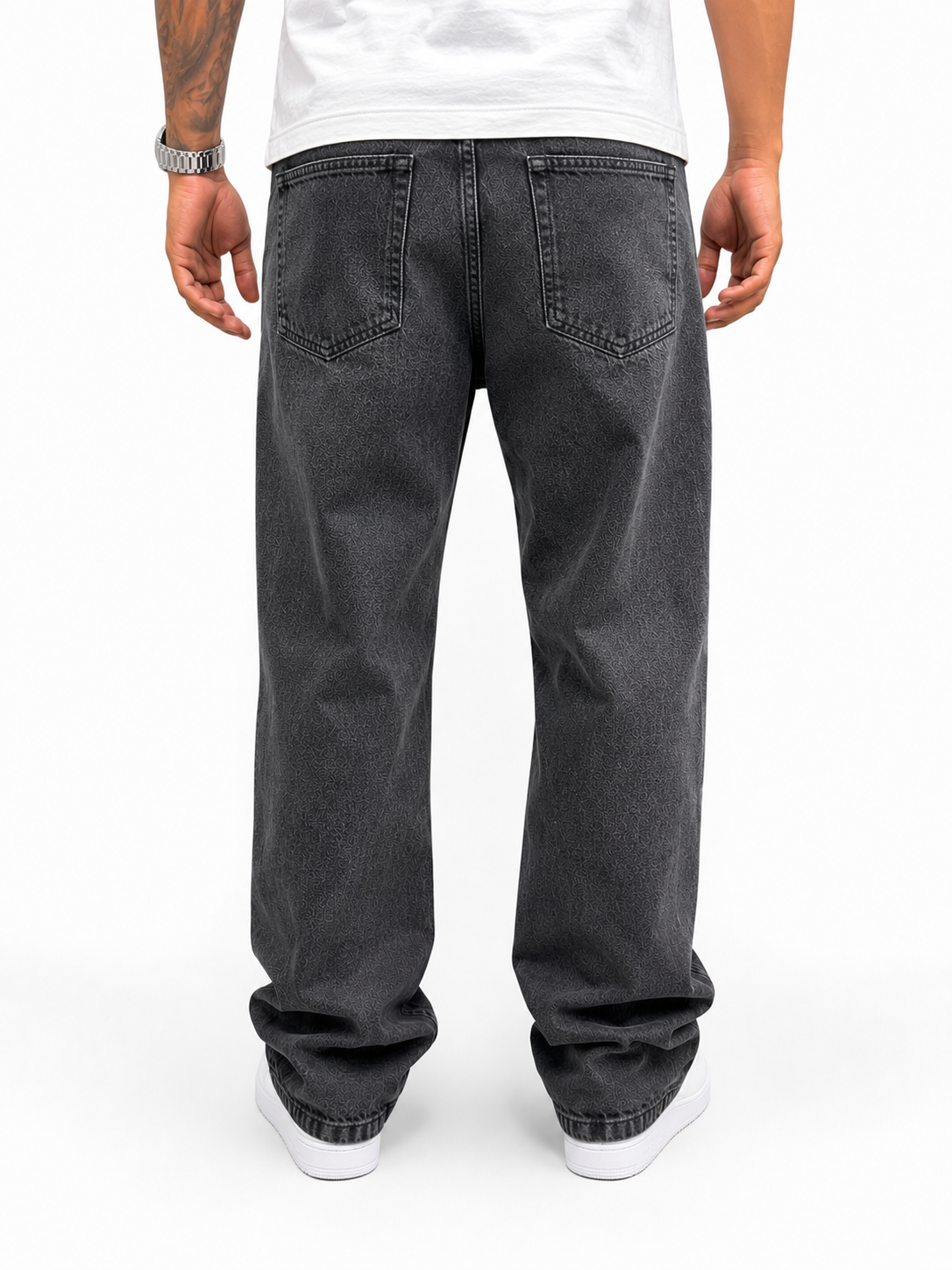 Jean Baggy Oversize Gris Oscuro