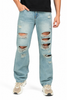 Jean Baggy Verde Jaspe Destroyed