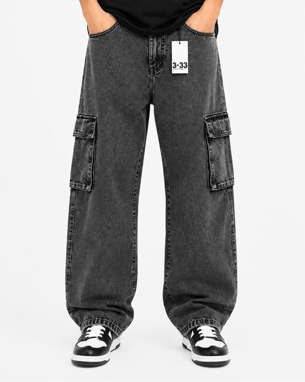 Jean Cargo Gris Oscuro