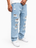 Jean Baggy Azul Claro Destroyed