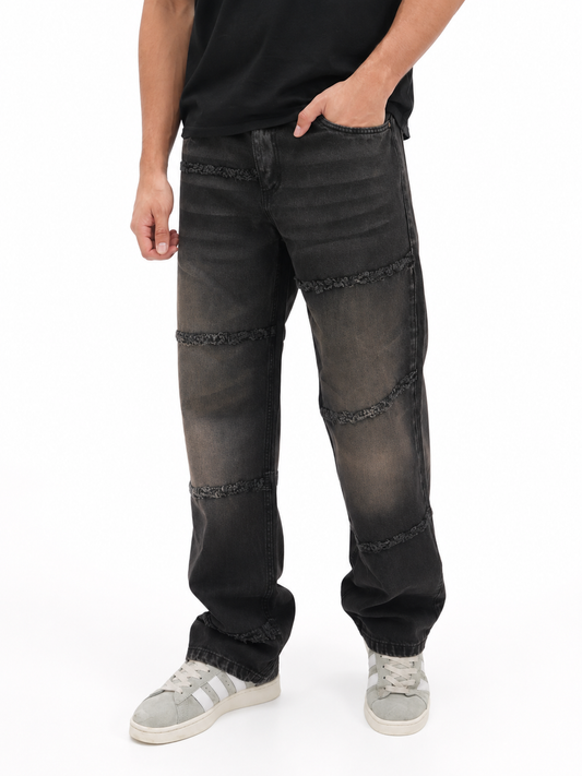 Jean Baggy Dirty Paneles Deshilachados