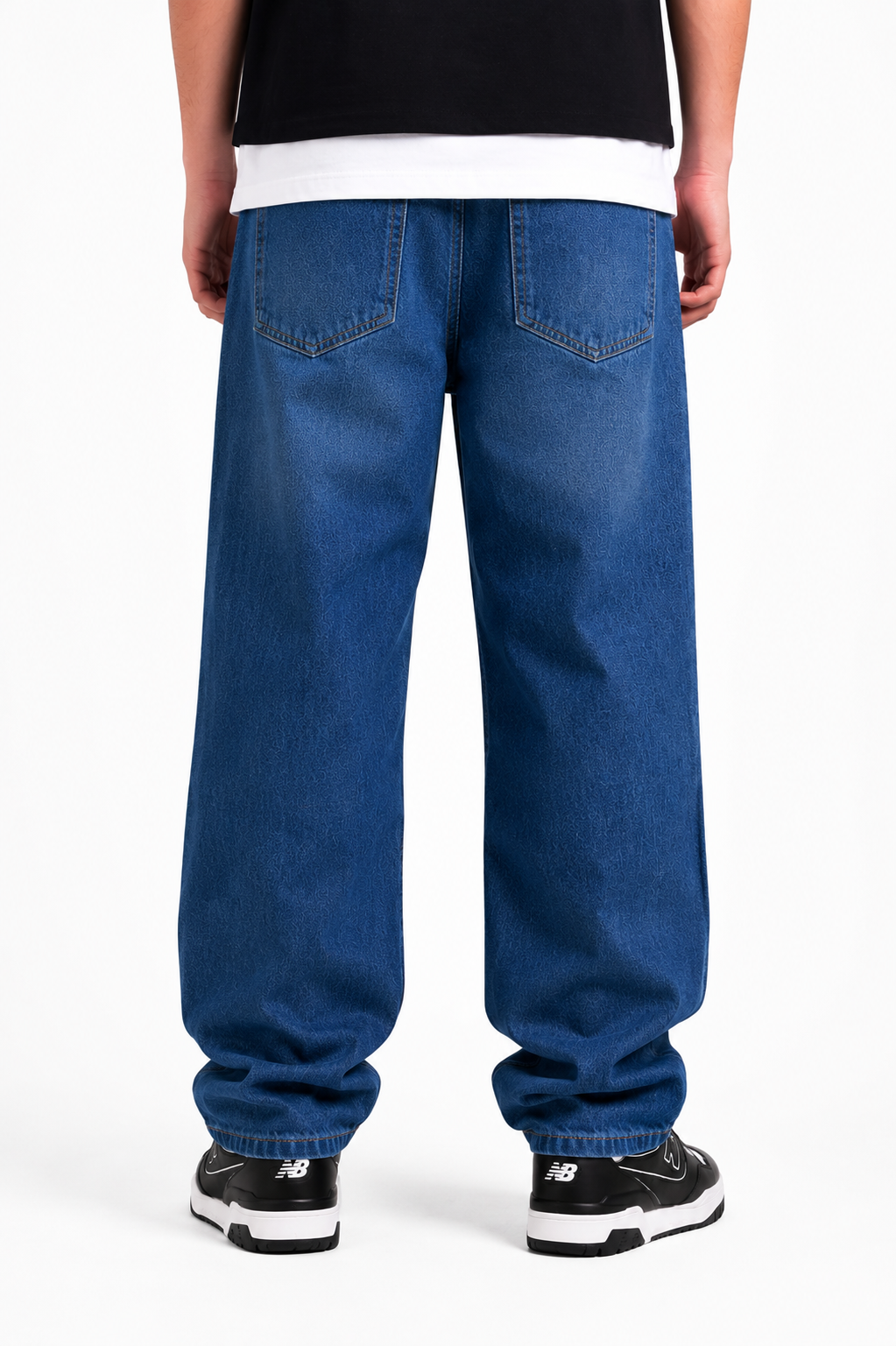 Jean Baggy Azul Medio Destroye