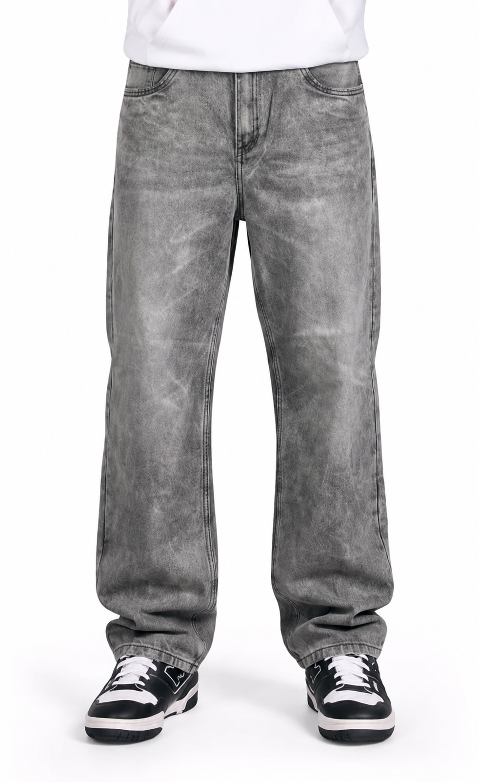Jean Baggy Gris Cloud Wash