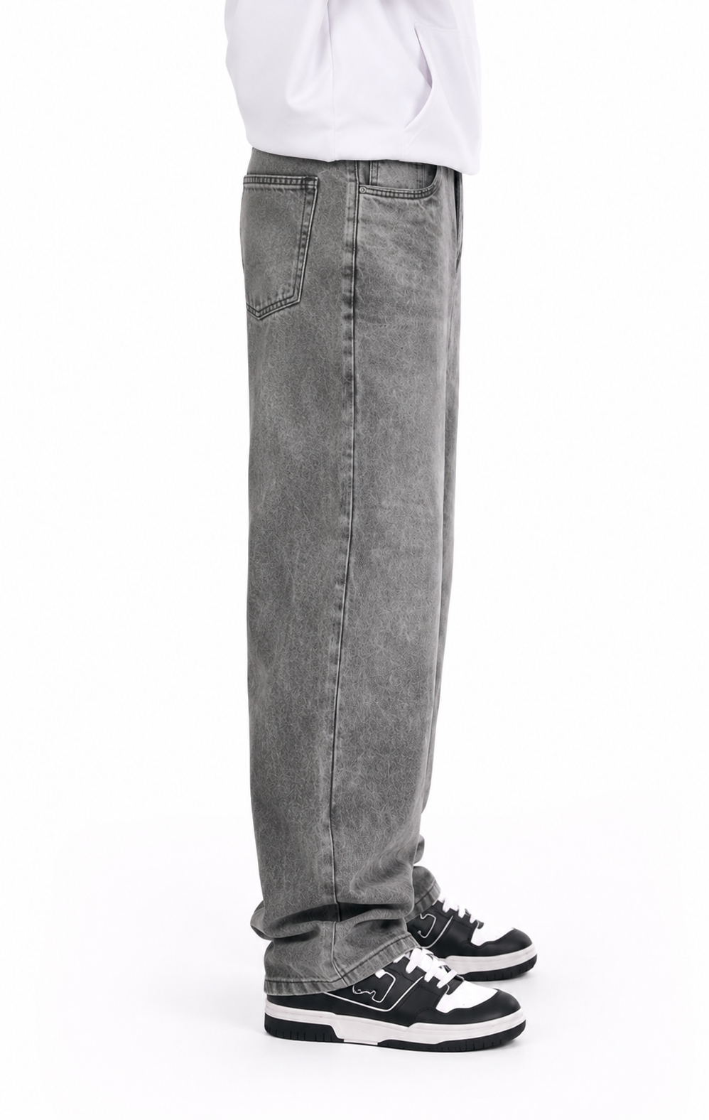 Jean Baggy Gris Cloud Wash