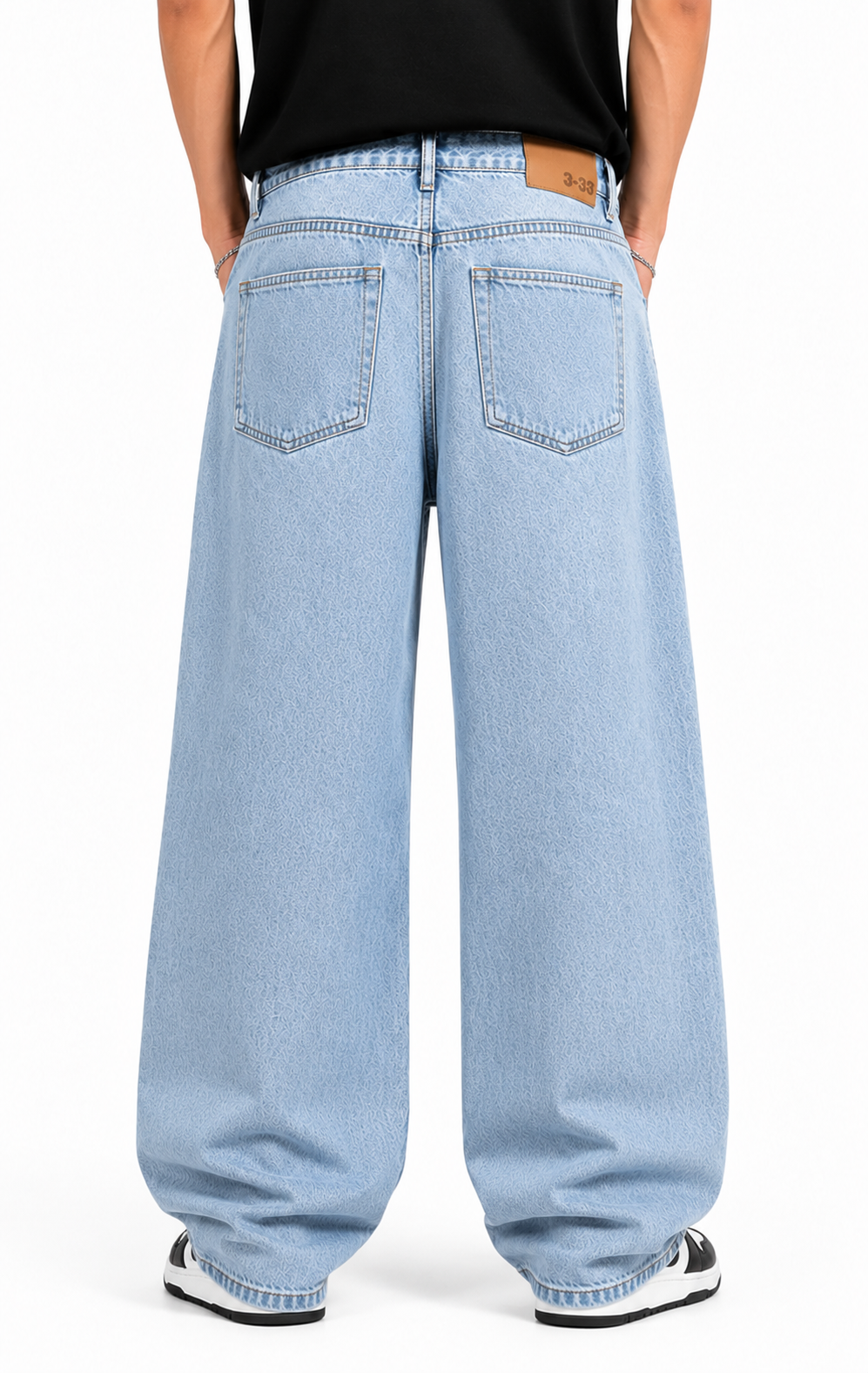 Jean Baggy Azul Claro Botones Expuestos