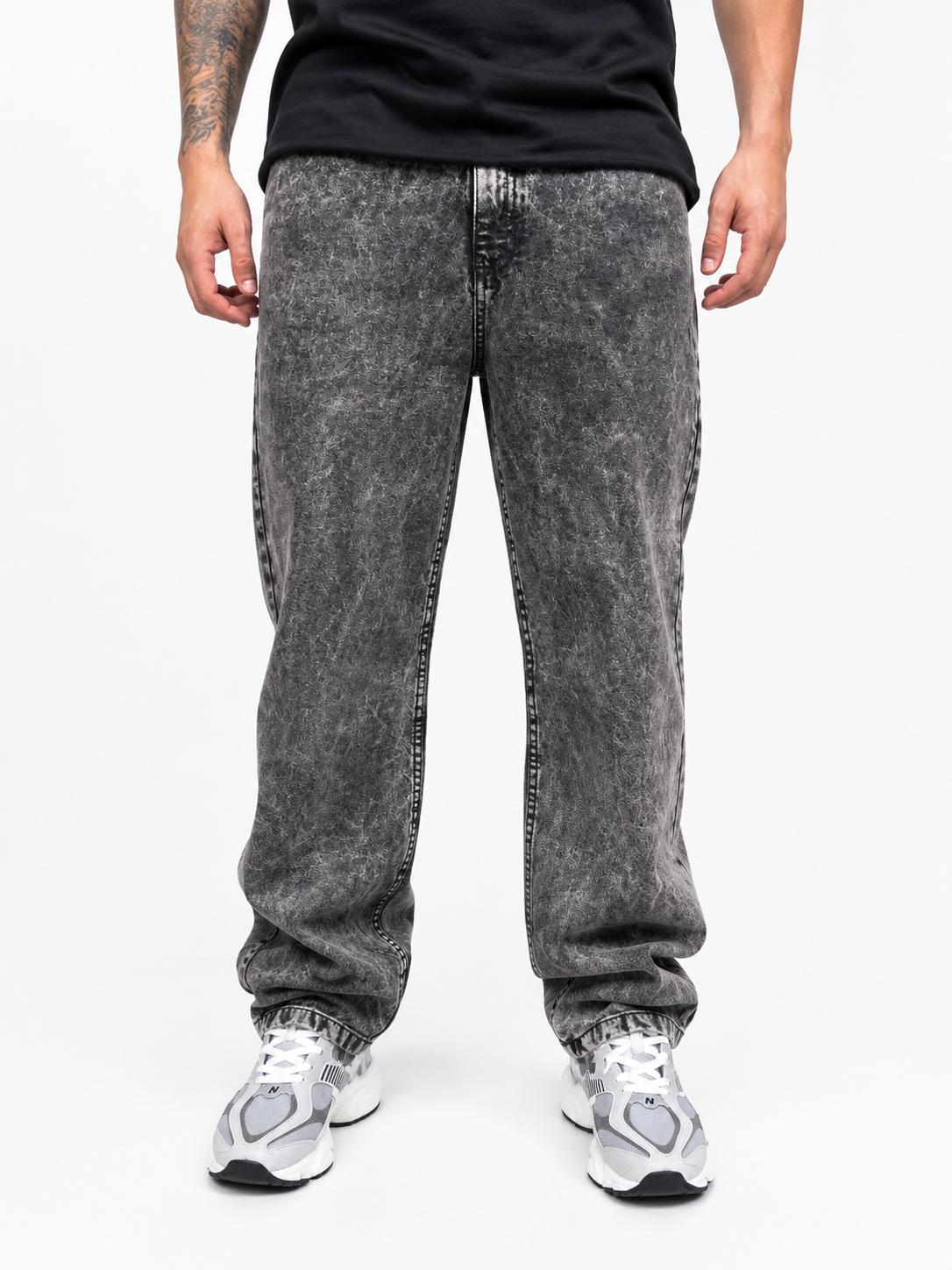 Jean Baggy Oversize Gris Medio