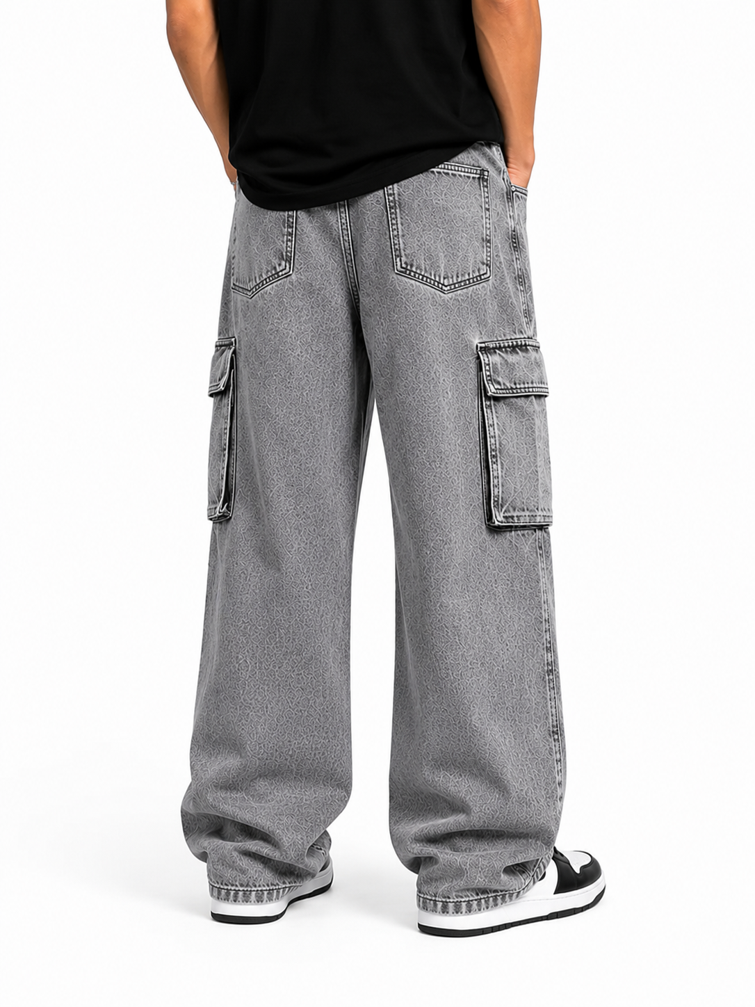 Jean Cargo Gris Medio
