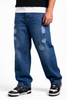 Jean Baggy Azul Medio Destroye